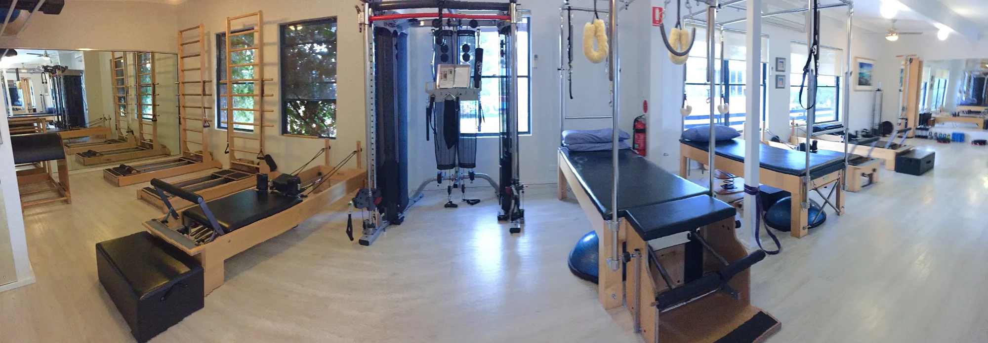 The George St Physio and Pilates studio in East Fremantle, with Pilates reformers and equipment